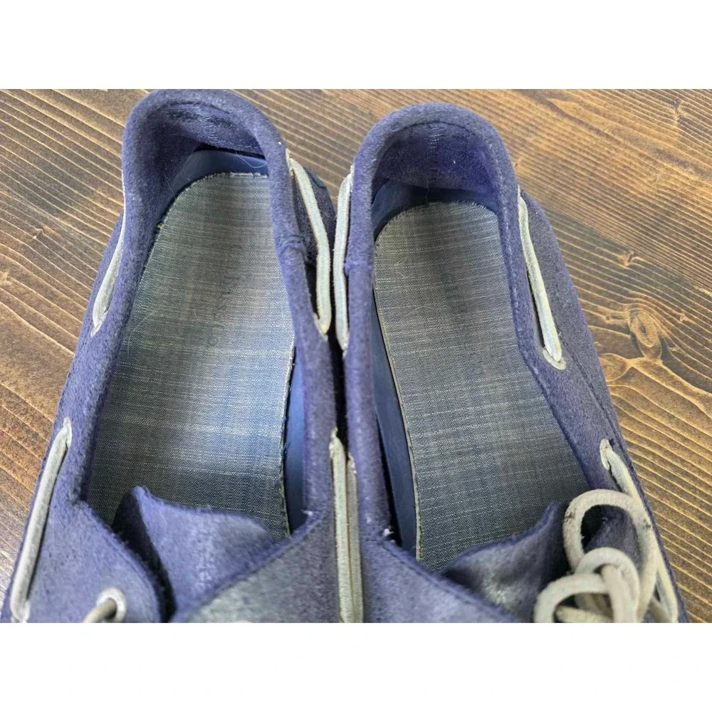 GH Bass & Co Hampton Men's Boat Shoes Size 11.5 Blue Navy Slip On Leather Loafer